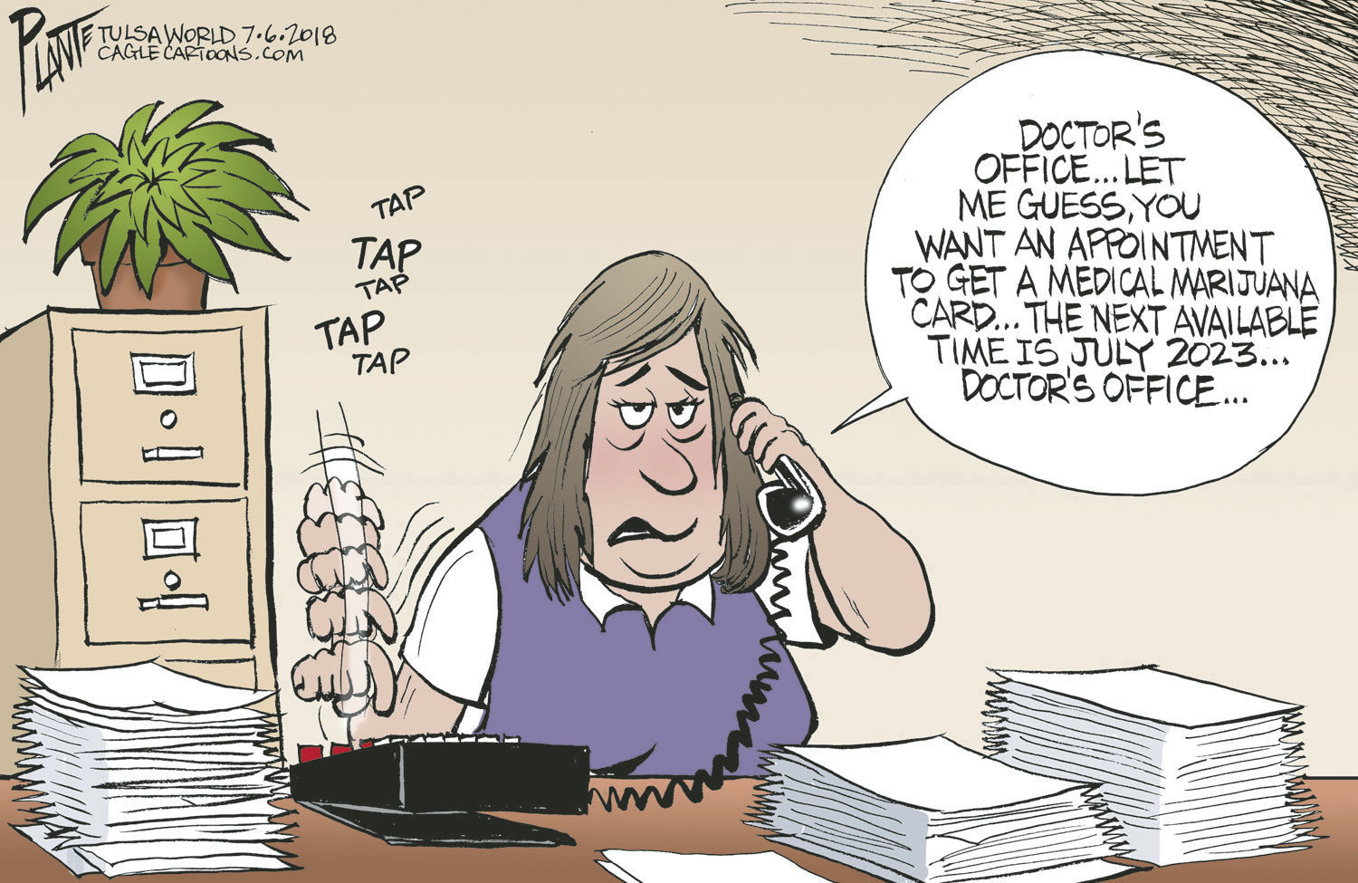 Bruce Plante Cartoon: Getting an Oklahoma Medical Marijuana Card